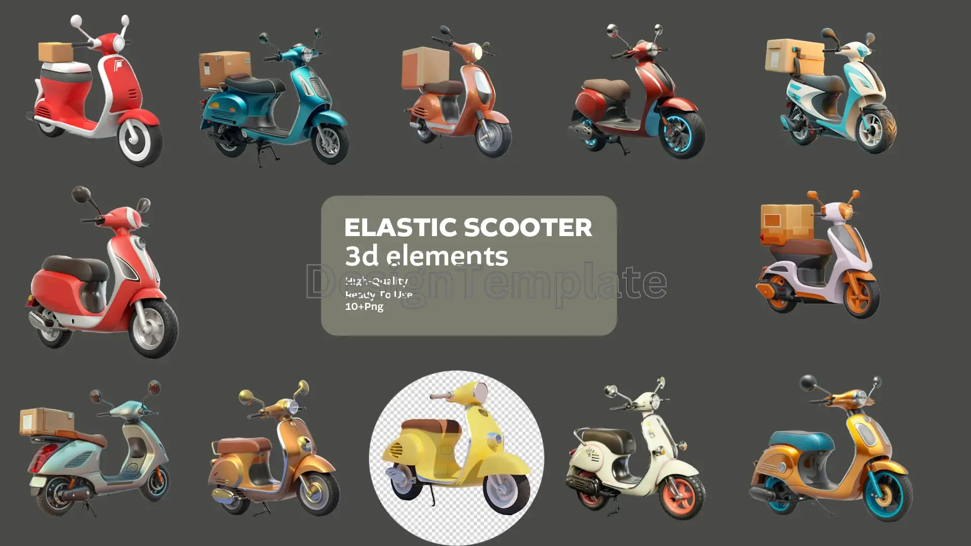 Urban Glide Elastic Scooter 3D Elements Pack